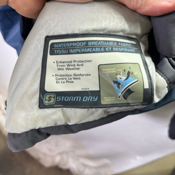 Columbia XCO Storm Dry Waterproof Jacket Mens M Coat Blue Gray Warm Comfy Fall - Picture 4 of 8